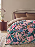 Pink floral fleece throw made from recycled polyester, imported from the UK