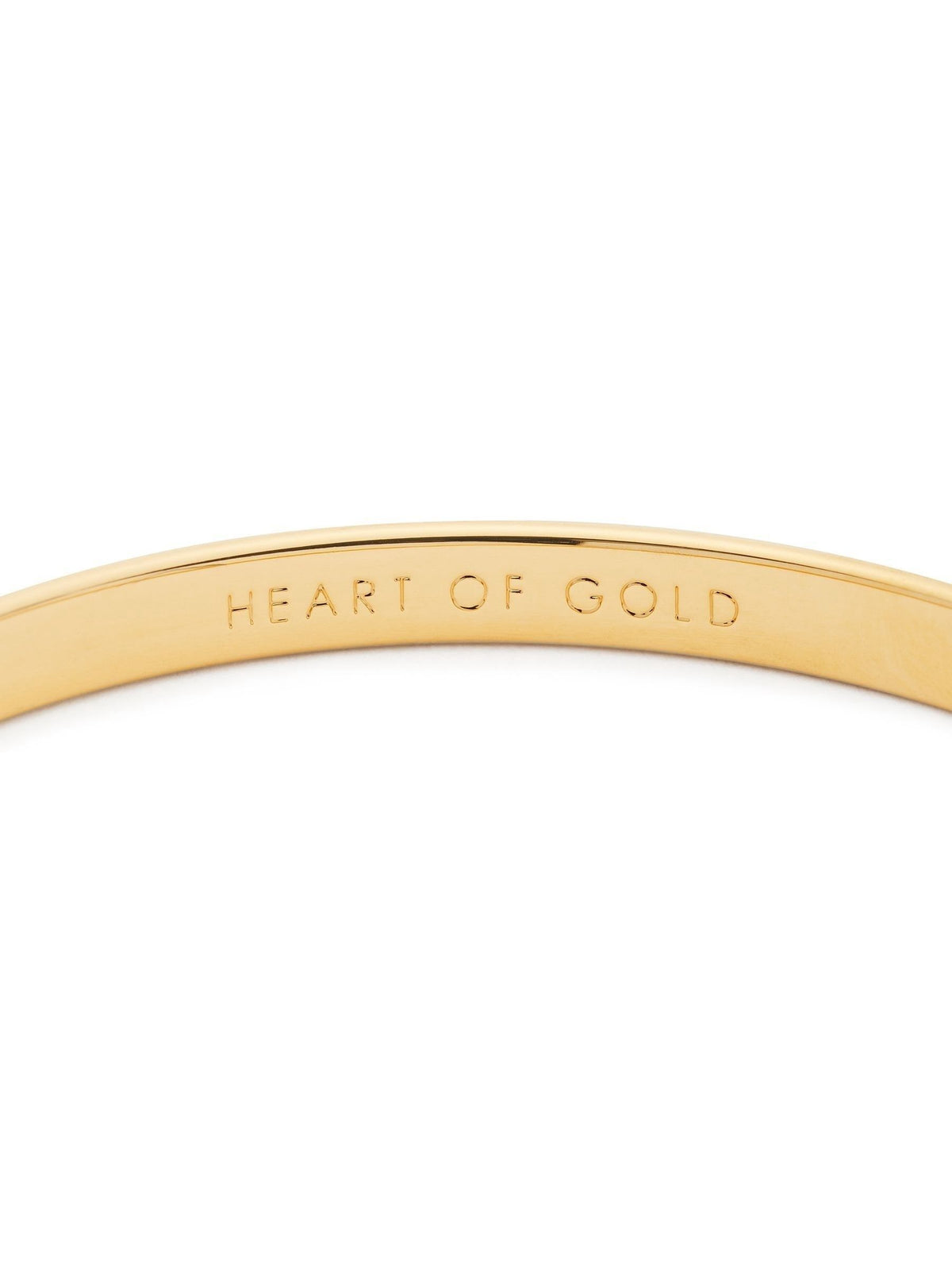 Gold Tone Engraved Heart of Gold Bangle