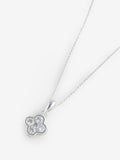 Simply Silver Silver Tone Sterling 925 Cubic Zirconia Clover Pendant