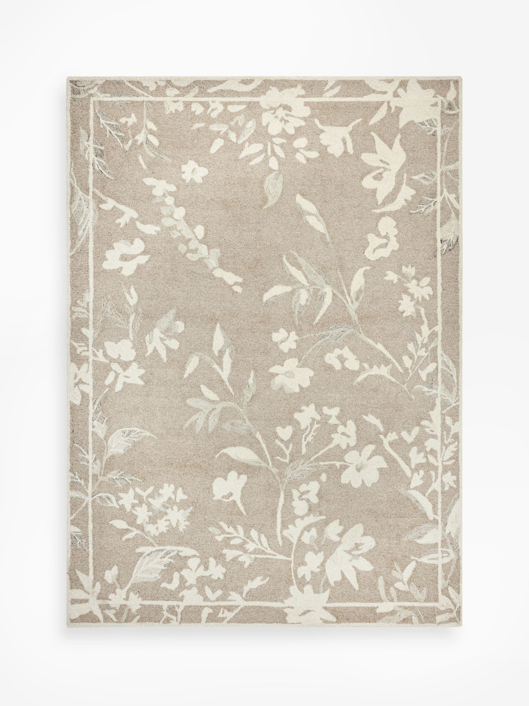 Natural Ethereal Floral Wool Rug (British brand)