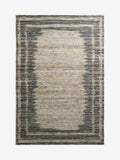 Blue Blended Border rug with double-border design (British brand)
