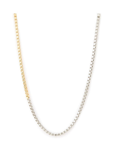 Goldfarbene Schlangenkette Kragen-Halskette mit Knebelverschluss 50,8 cm