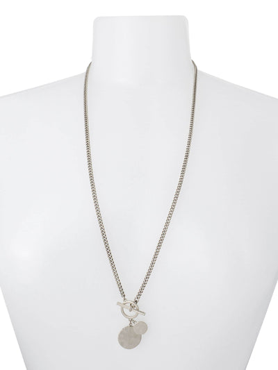 Next AllSaints Silver Tone Disc Pendant Necklace 711mm- Buy online at McGrocer