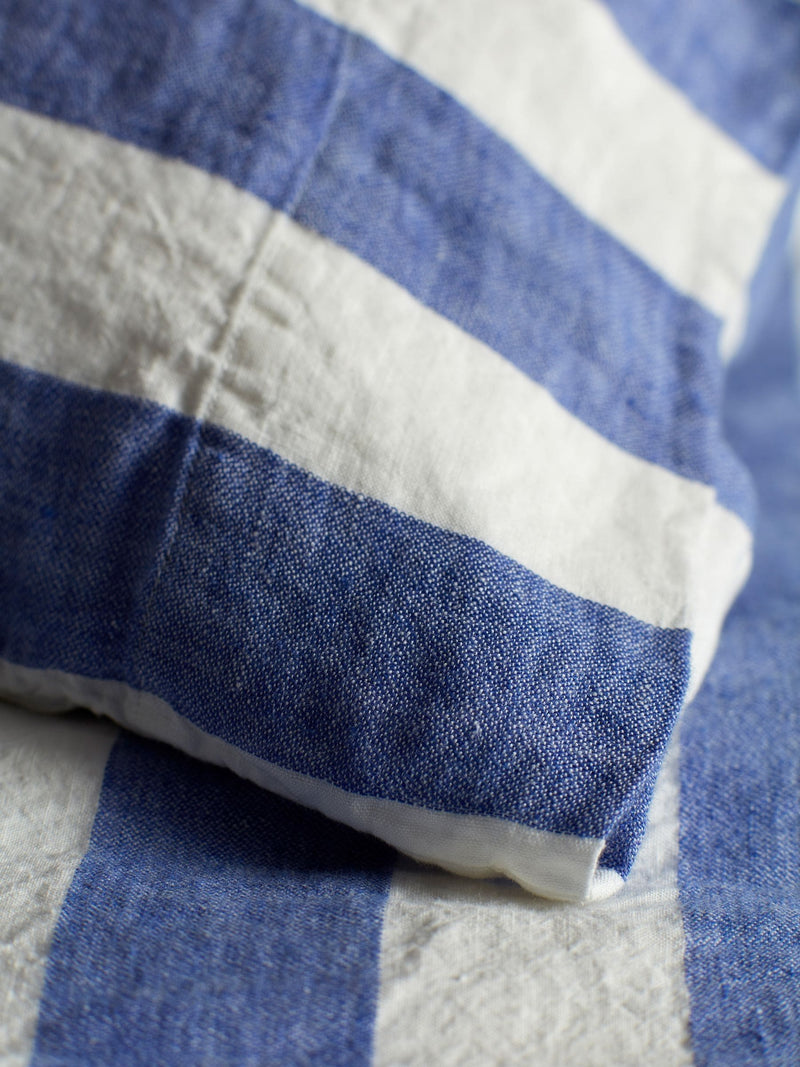 Secret Linen Store cobalt blue cora stripe pillowcase - British product