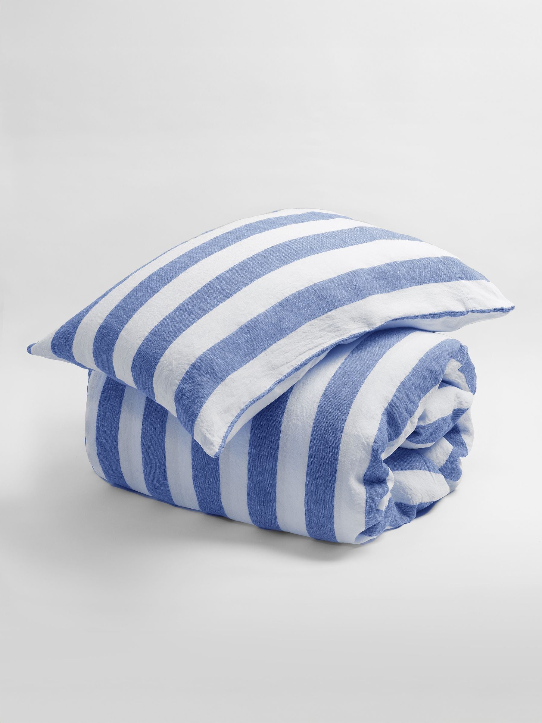 Secret Linen Store cobalt blue cora stripe pillowcase - British product