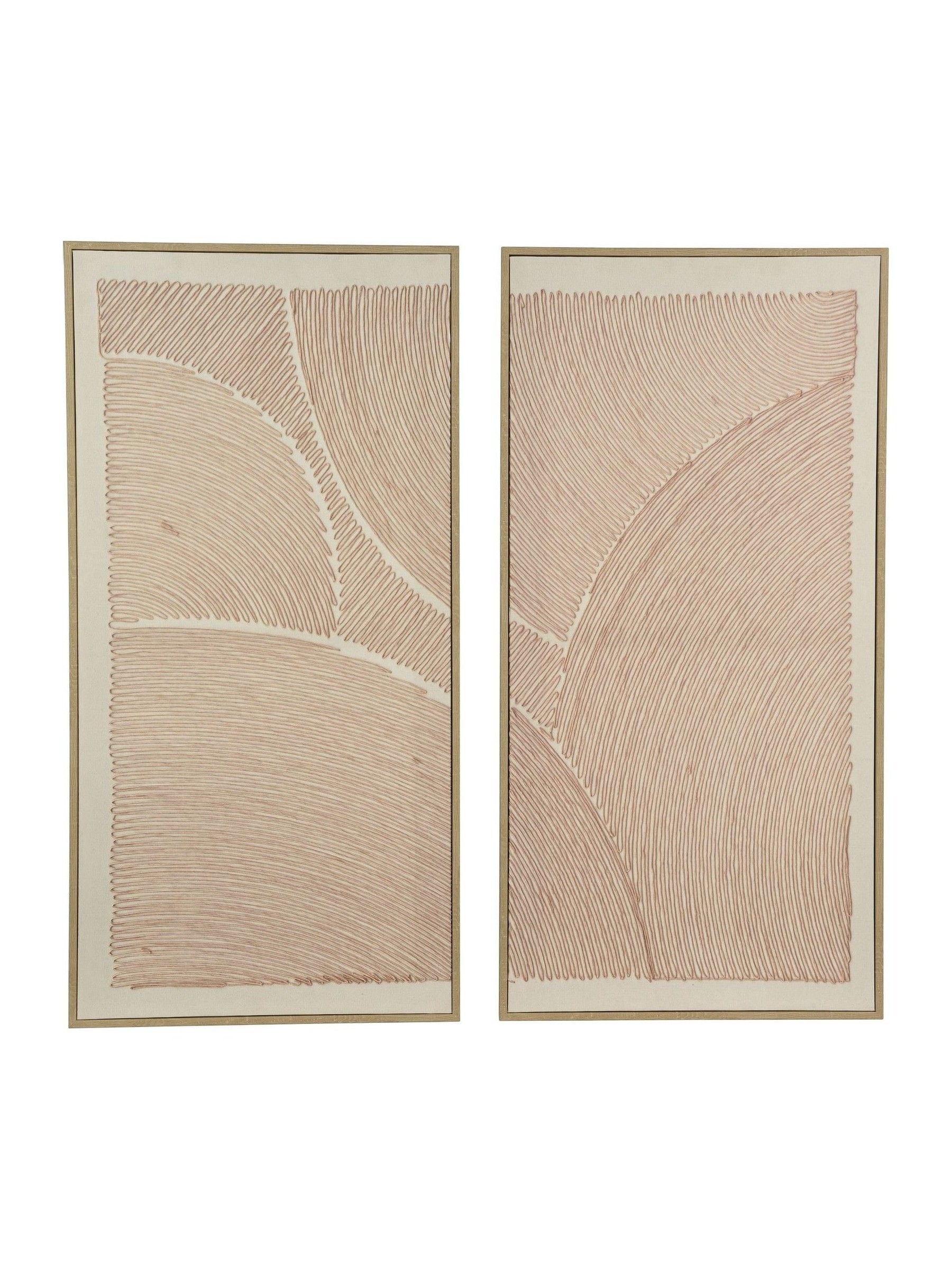 Decoris canvas circle wall art two panels 40x80cm, imported from the UK