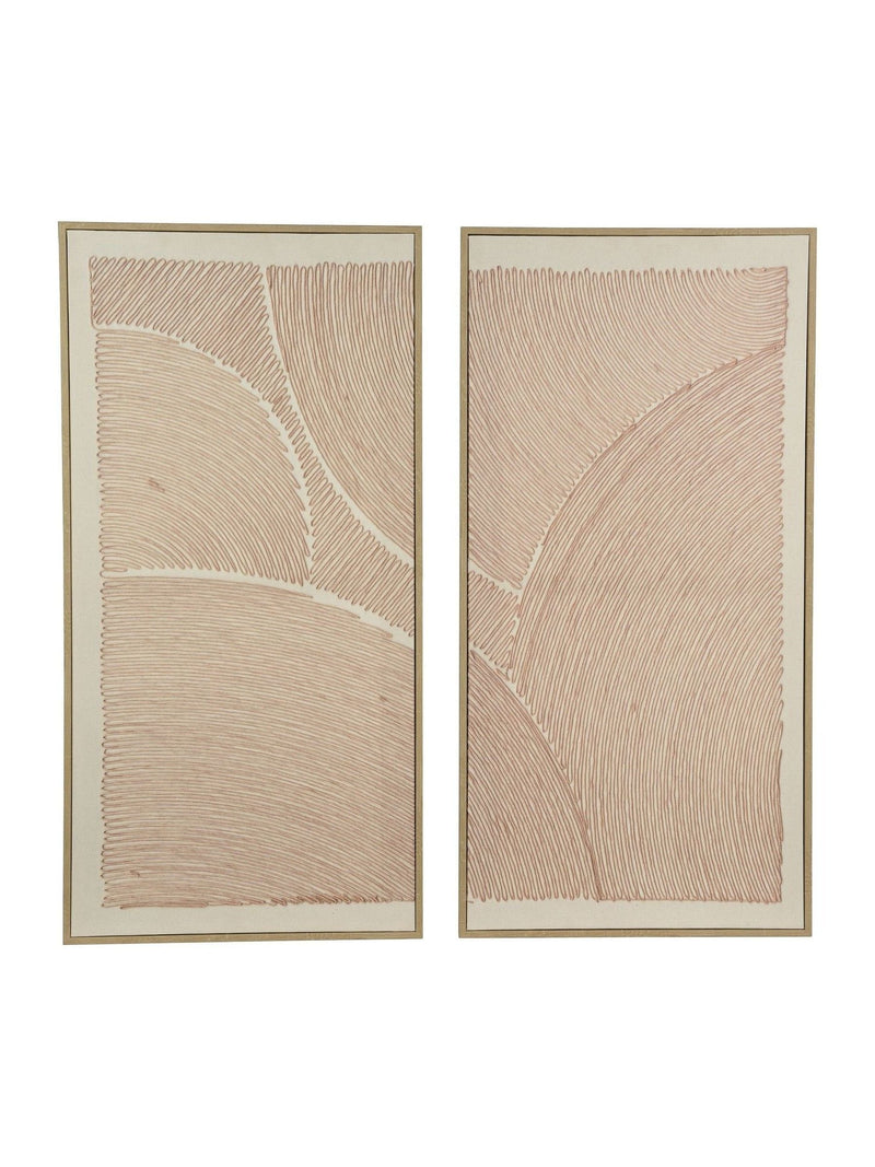 Decoris canvas circle wall art two panels 40x80cm, imported from the UK