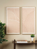 Decoris canvas circle wall art two panels 40x80cm, imported from the UK