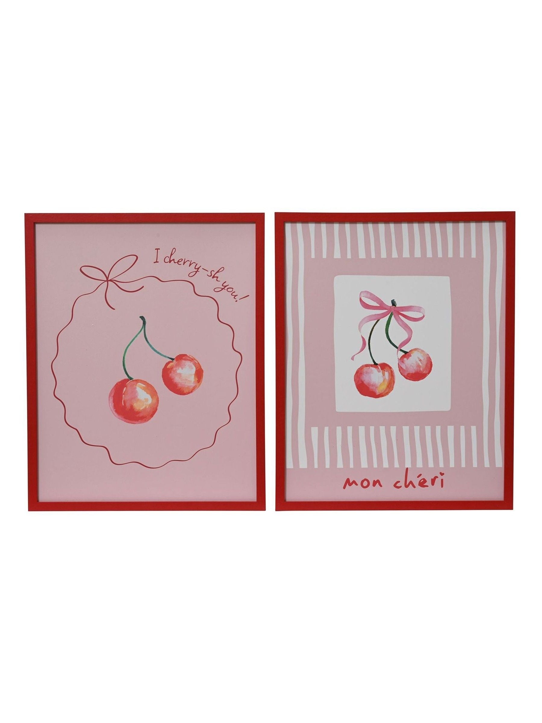 Decoris cherry wall art set of 2 canvases 40x50cm - British product