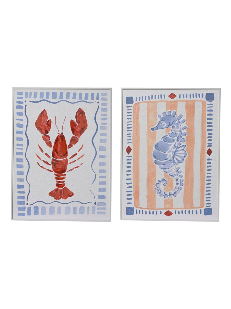 Decoris Lobster Wall Art set of 2 canvas prints, UK version