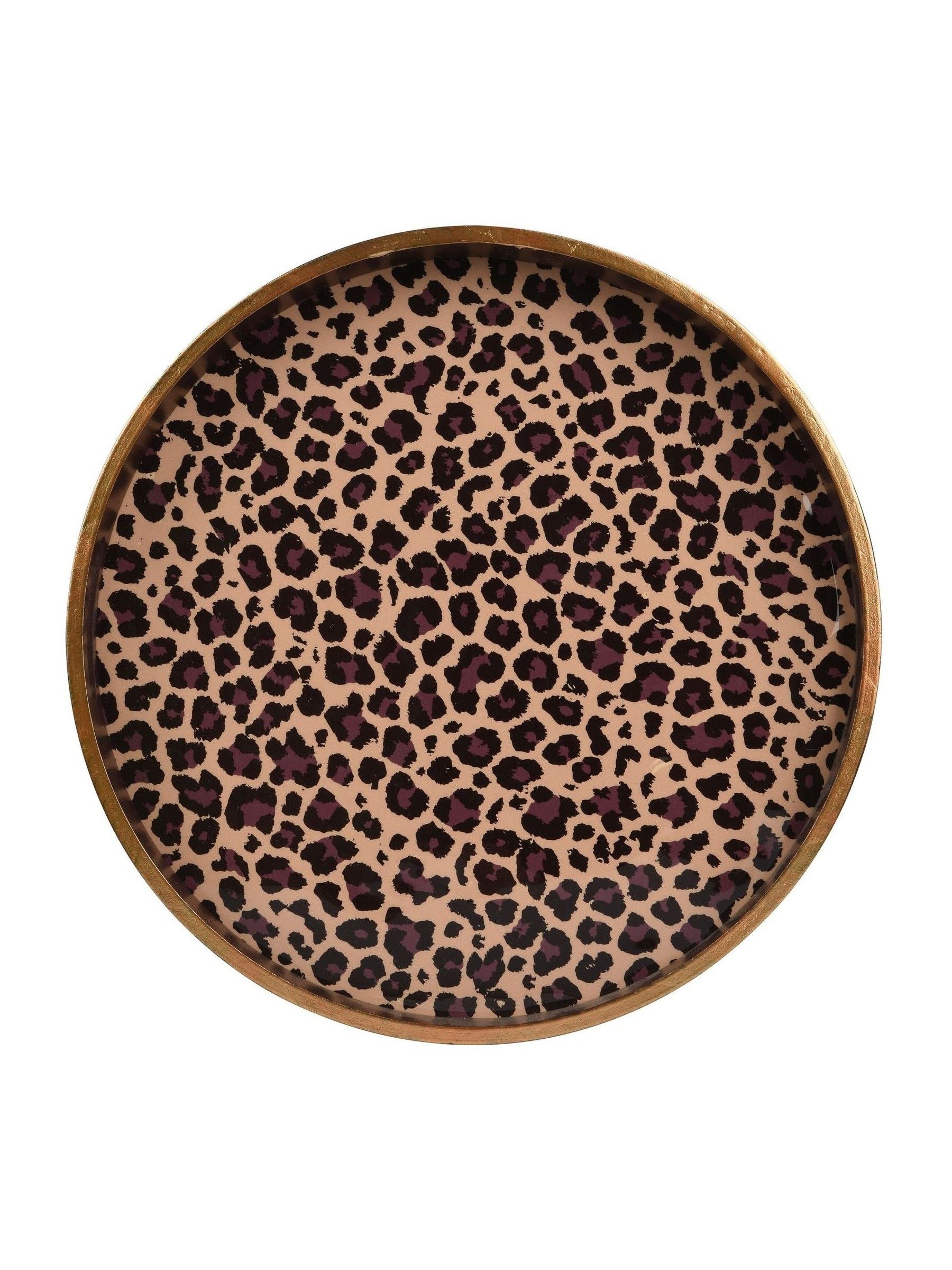 Decoris leopard print serving tray 35cm - British product