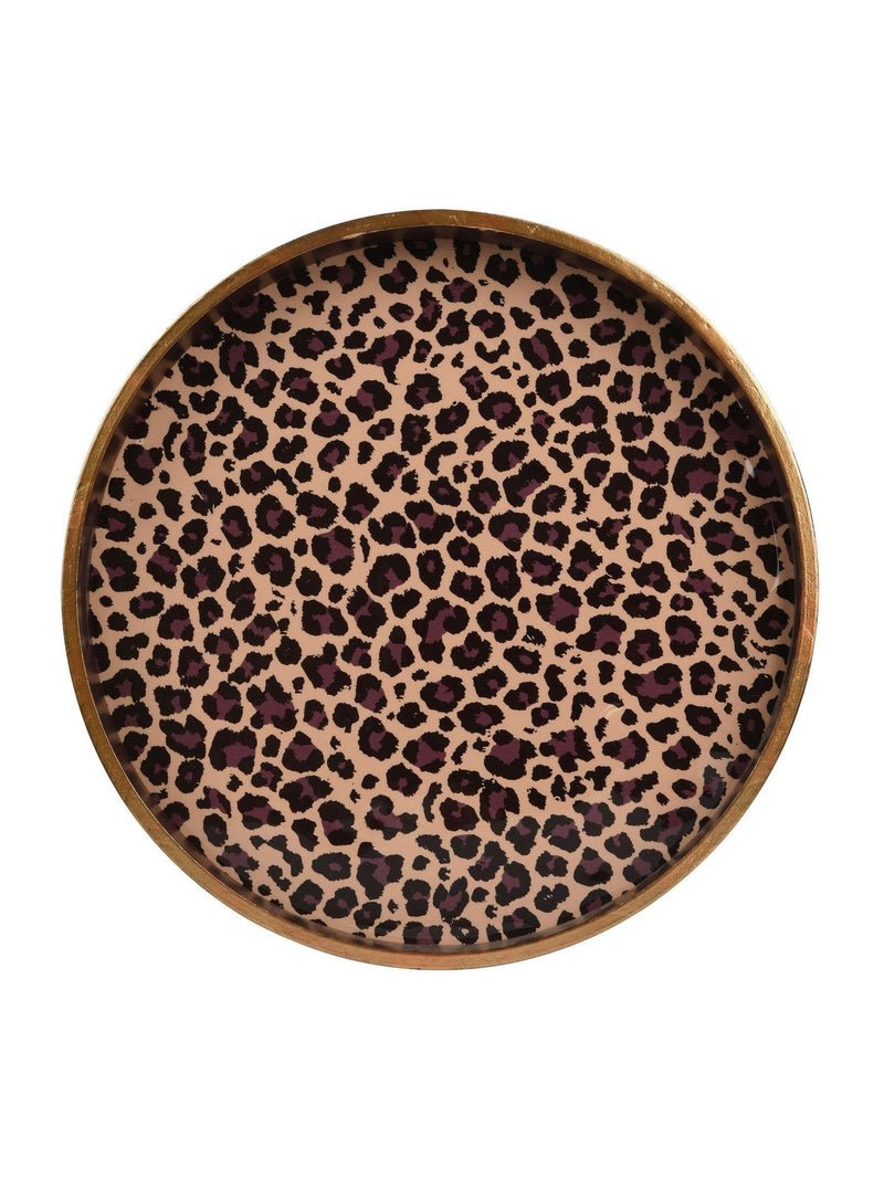 Decoris leopard print serving tray 35cm - British product