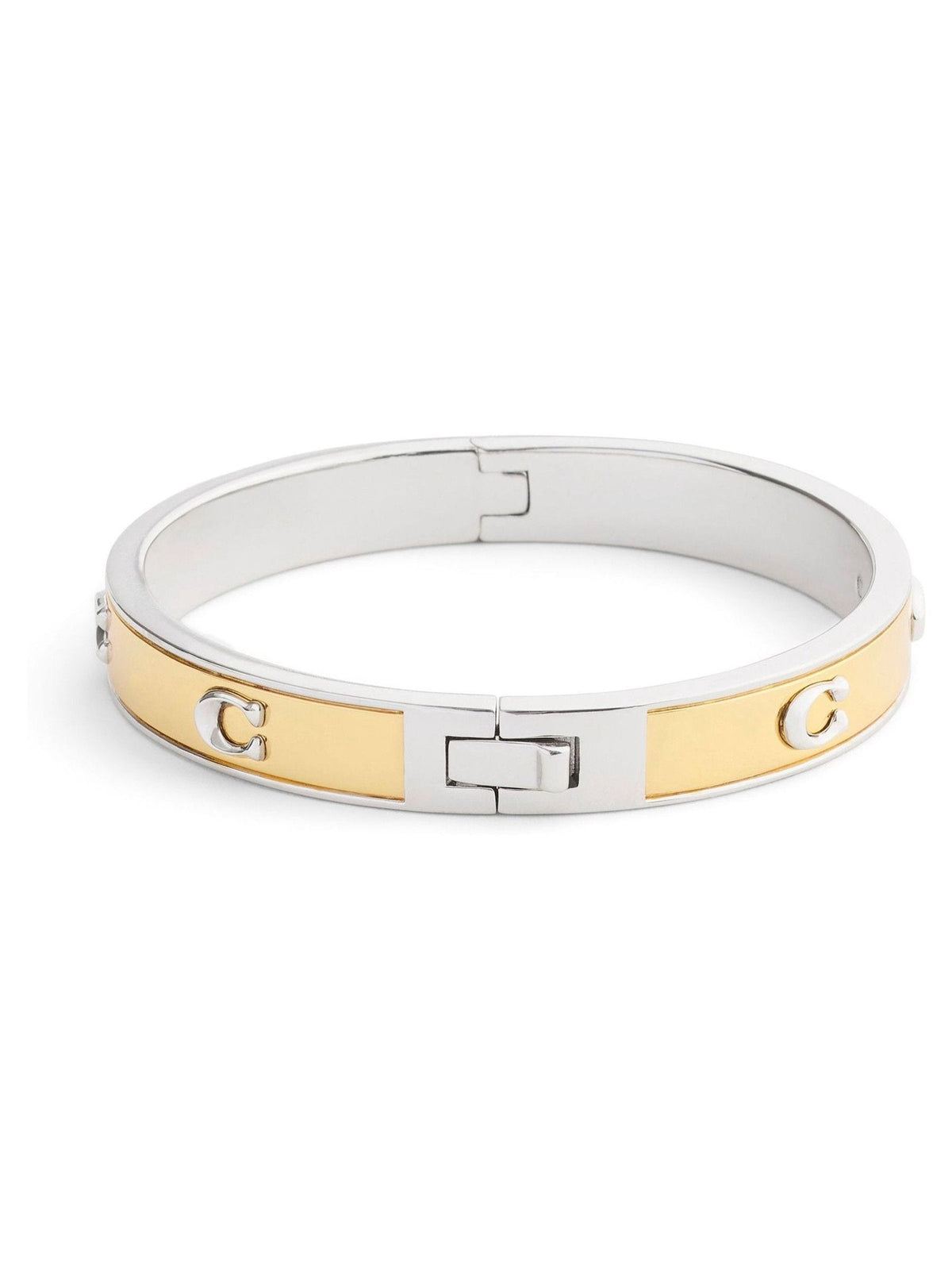 COACH Gold Tone Signature C Bangle Bracelet - British product