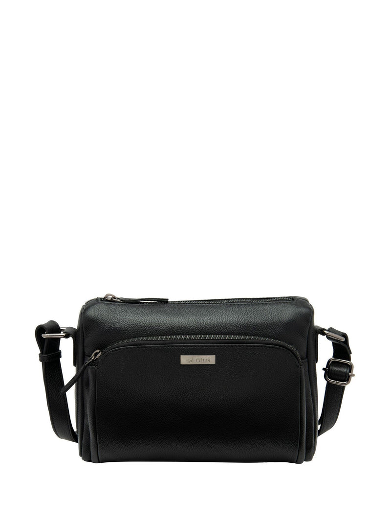 Lotus black leather handbag (British brand)