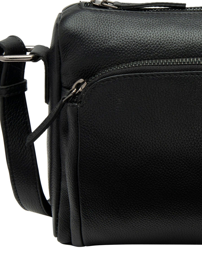 Lotus black leather handbag (British brand)