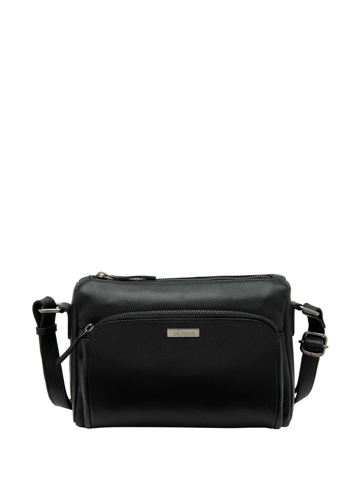 Lotus black leather handbag (British brand)