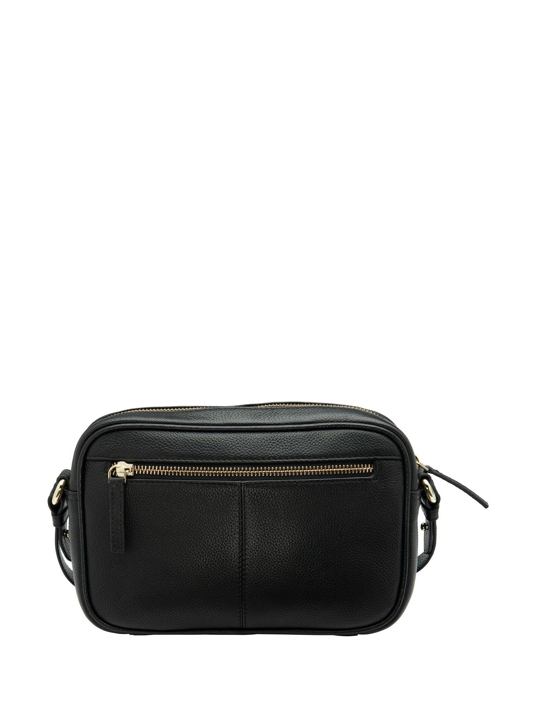Lotus black leather handbag (British brand)