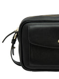 Lotus black leather handbag (British brand)