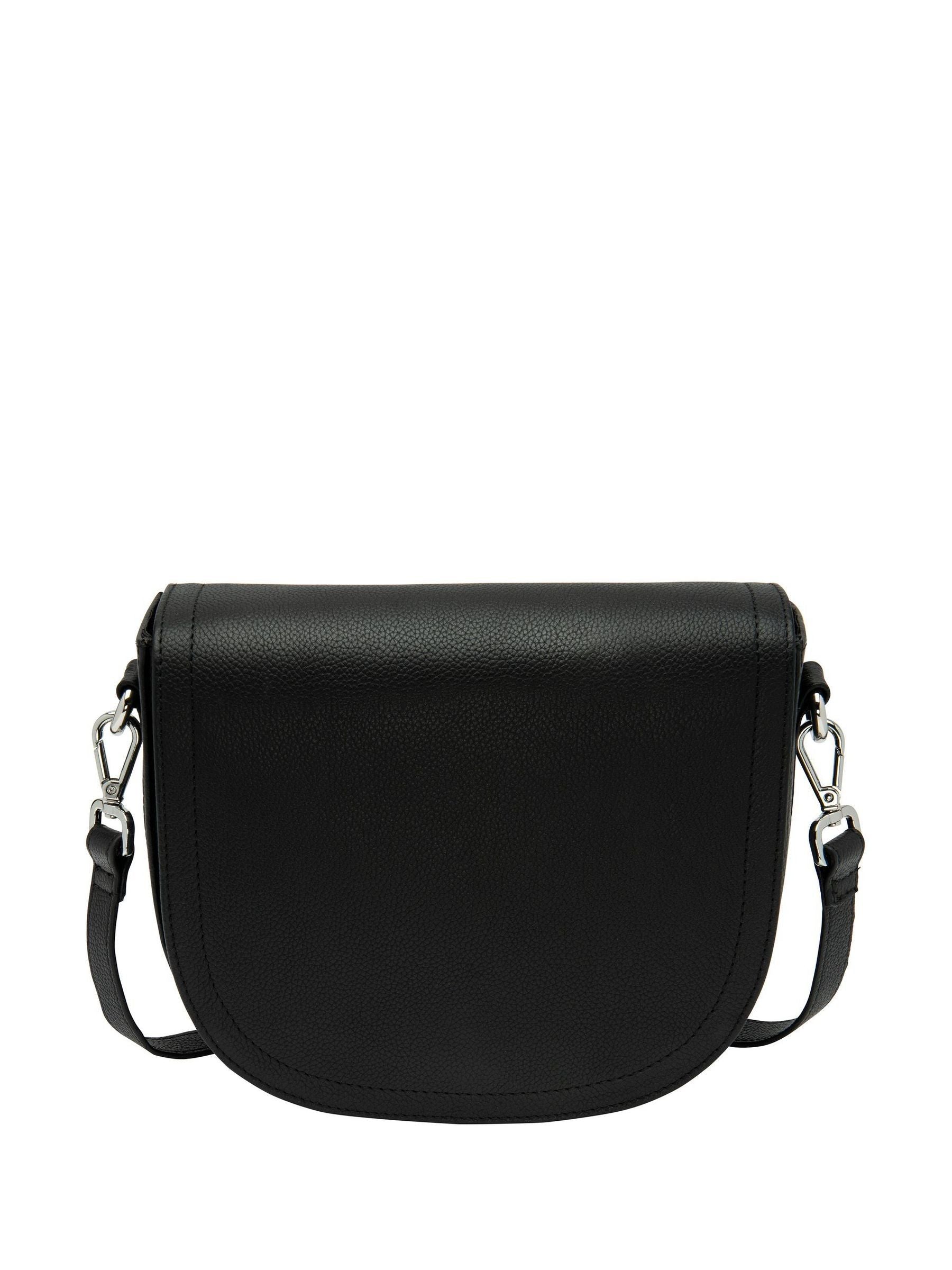Lotus black leather saddle bag (British brand)