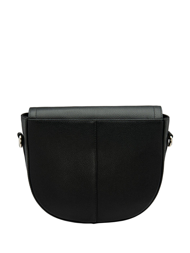 Lotus black leather saddle bag (British brand)