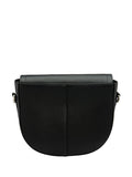 Lotus black leather saddle bag (British brand)