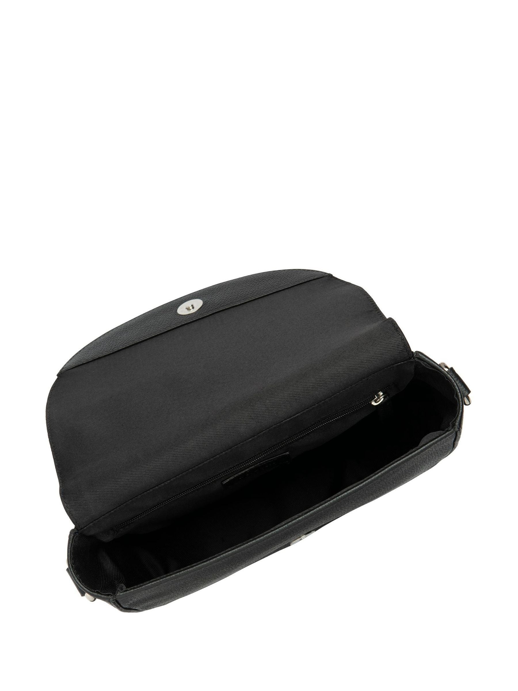 Lotus black leather saddle bag (British brand)