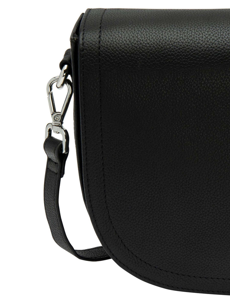 Lotus black leather saddle bag (British brand)