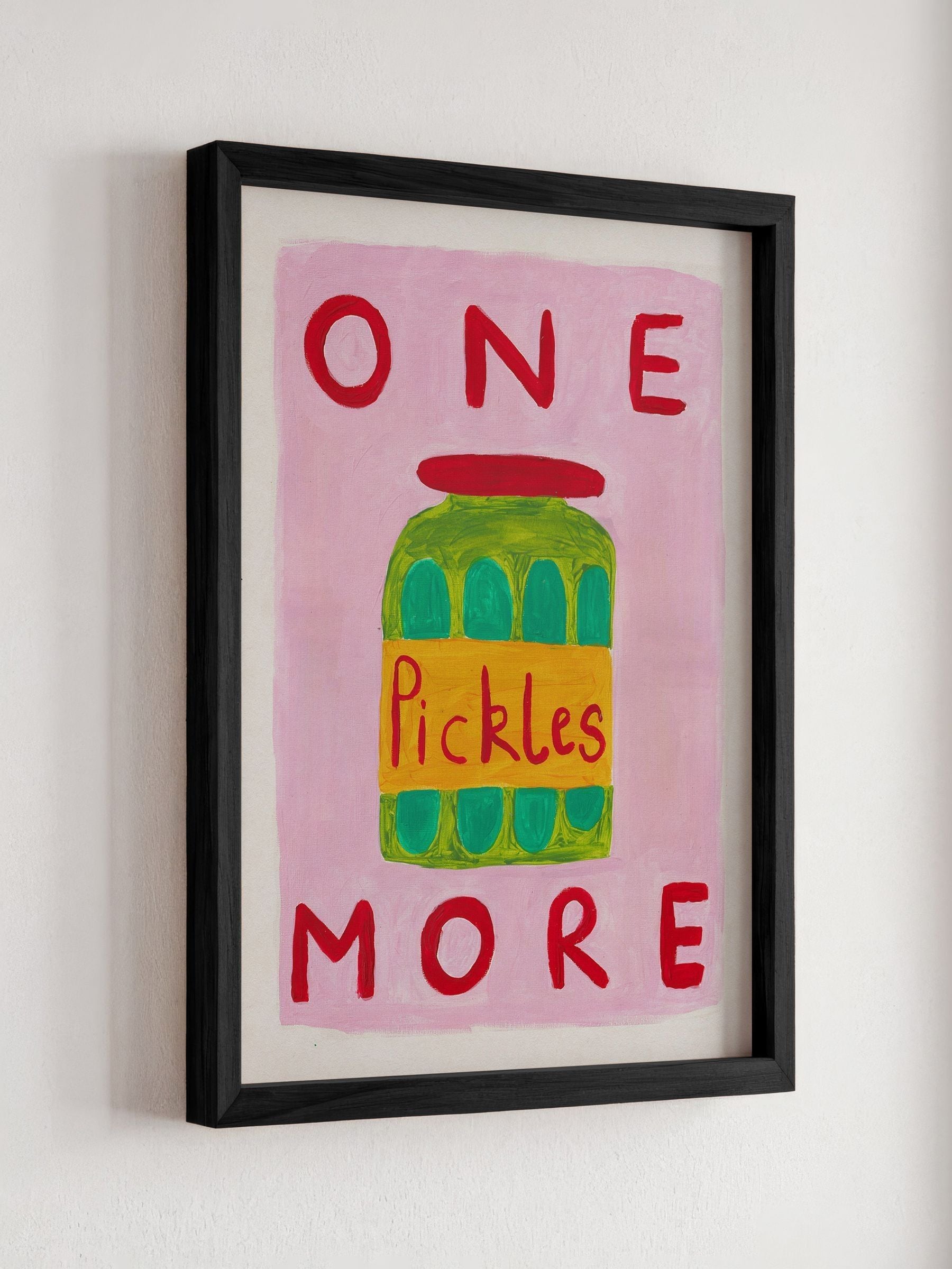 Proper Good pink pickle art print (British brand)