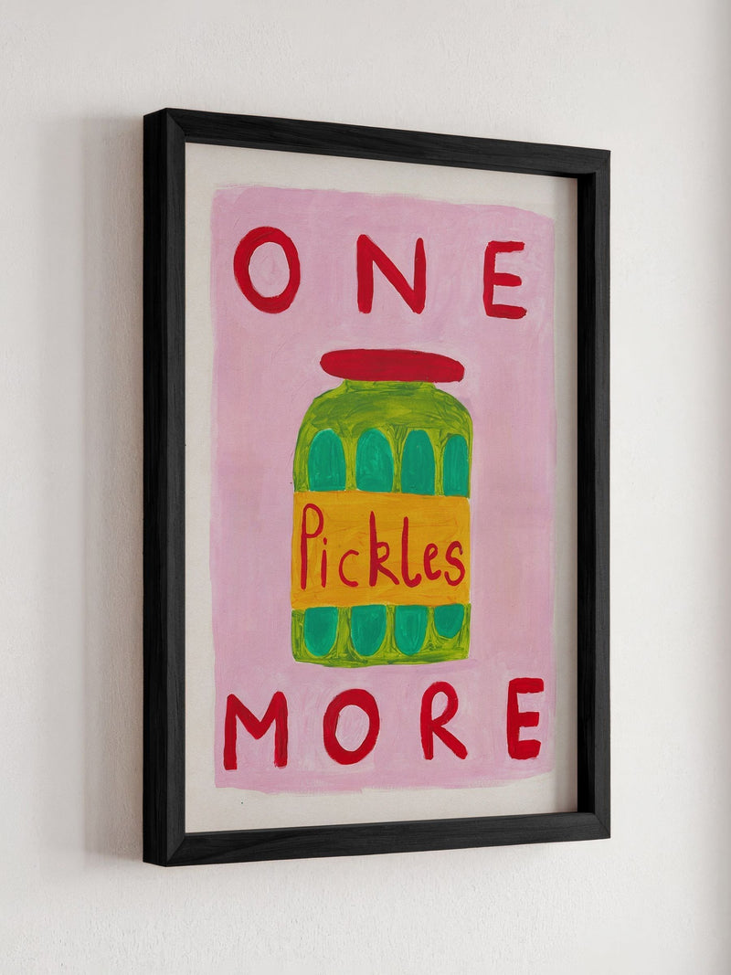 Proper Good pink pickle art print (British brand)