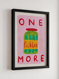 Proper Good pink pickle art print (British brand)