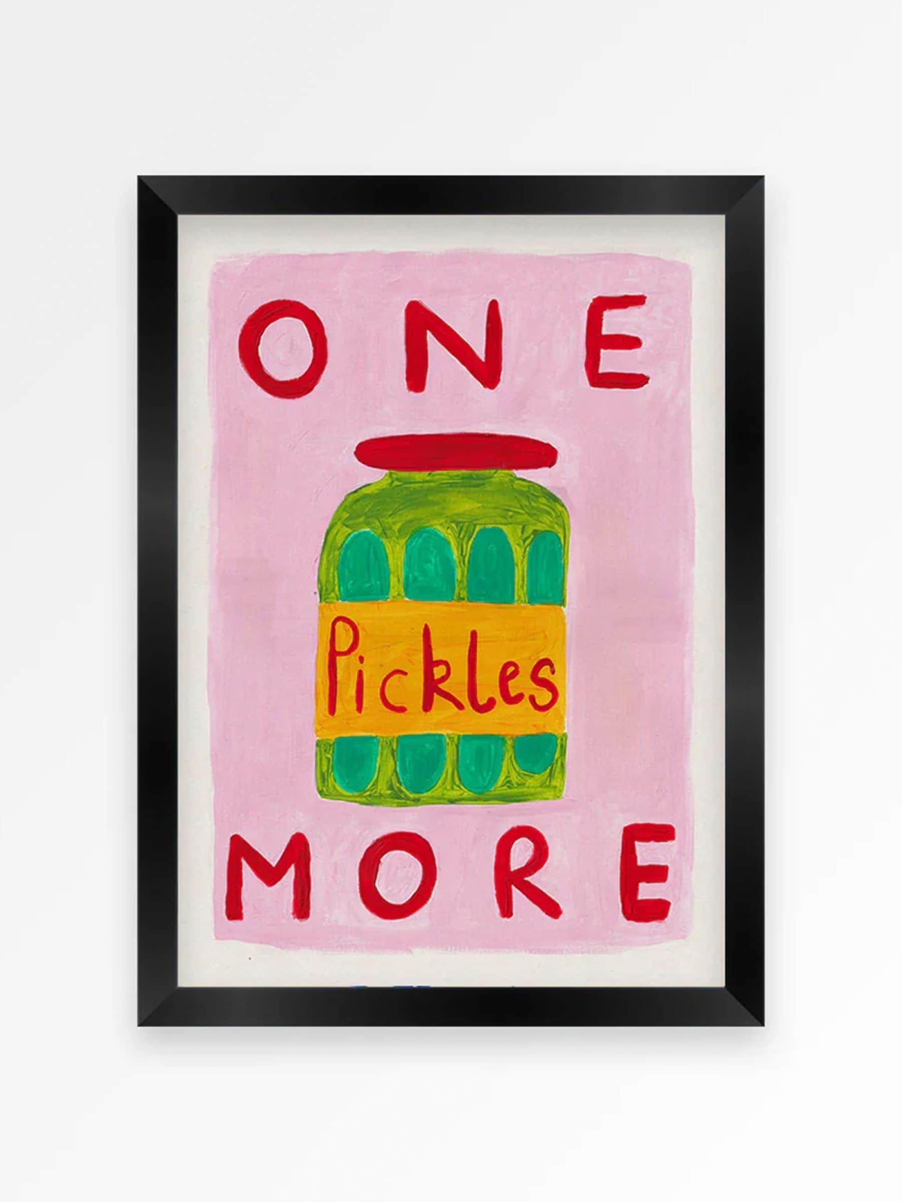 Proper Good pink pickle art print (British brand)