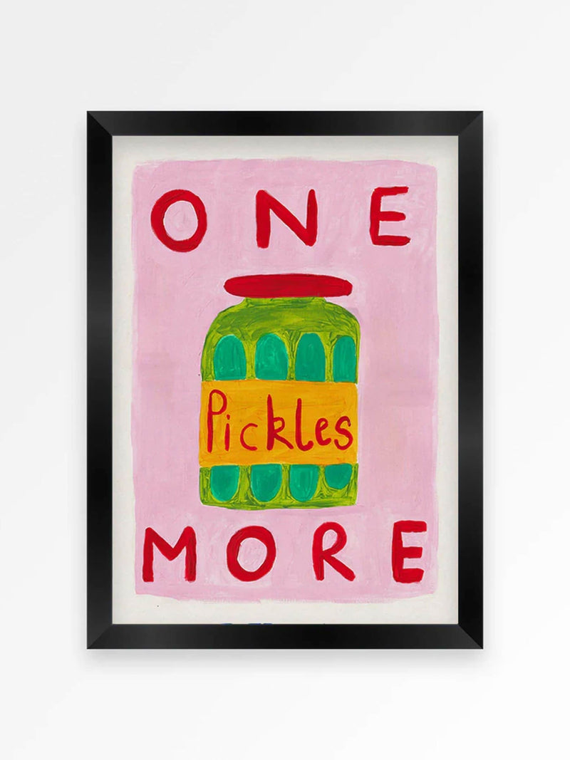 Proper Good pink pickle art print (British brand)