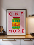 Proper Good pink pickle art print (British brand)