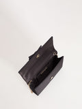 Phase Eight black grosgrain bow clutch, UK version