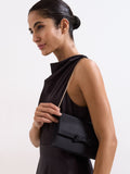 Phase Eight black grosgrain bow clutch, UK version