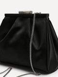 Linzi Black Flirt ruched clutch bag, UK version