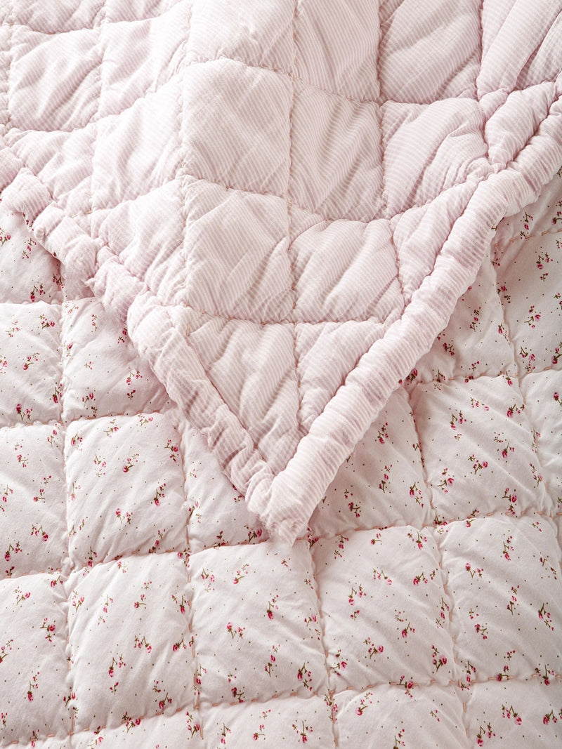 The White Company reversible floral quilt single (British brand)