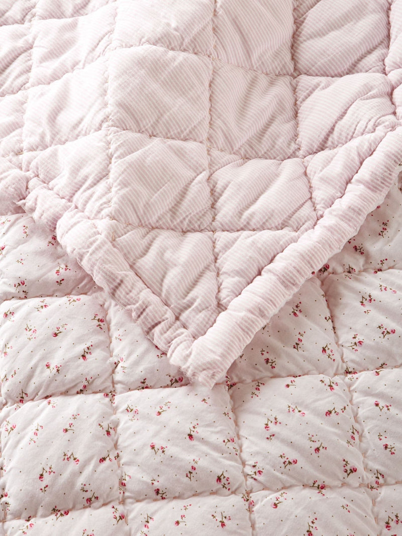 The White Company reversible floral quilt cot bed - British product