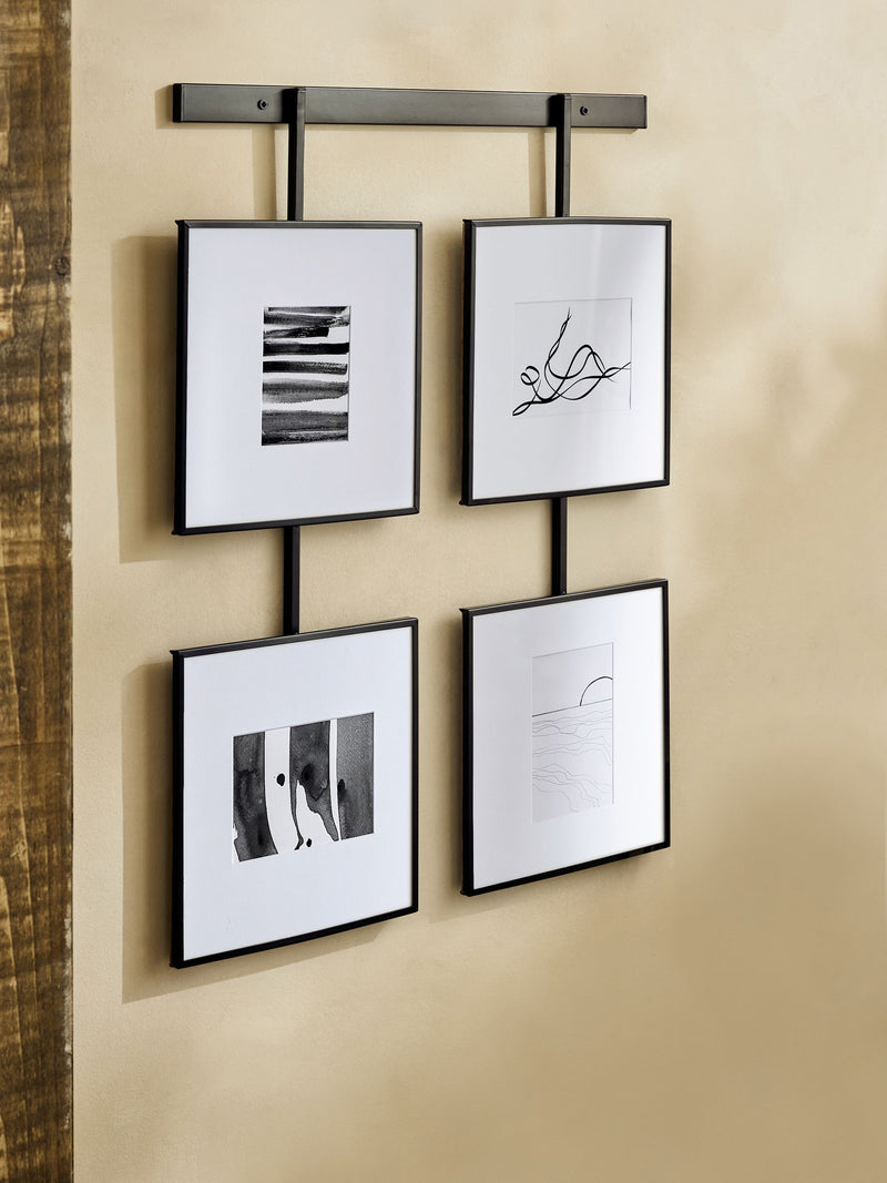Black Metal Gallery Wall Collage Photo Frame Set - 6 x 7x5 Inch Frames