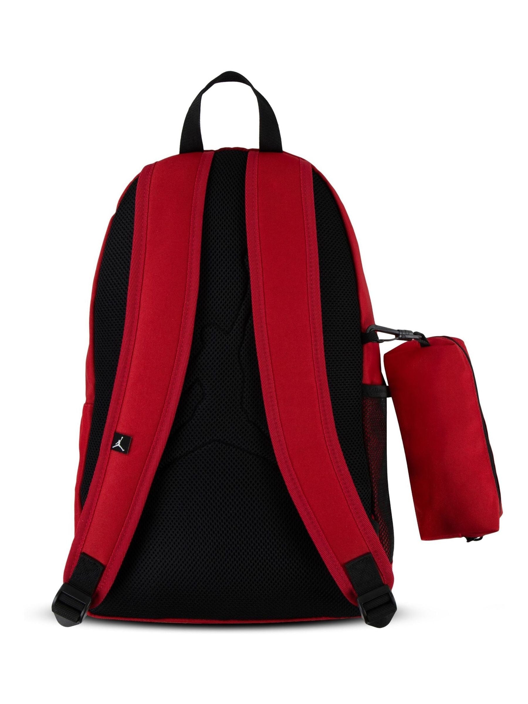 Jordan red school backpack with pencil case - British product