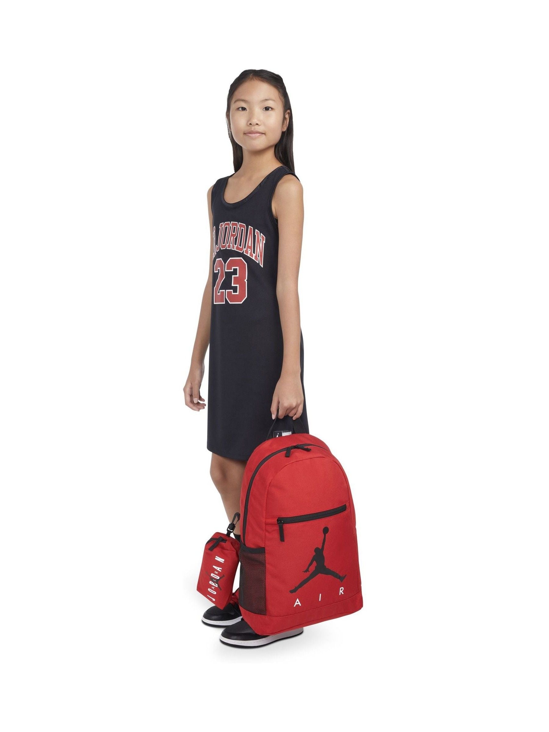 Jordan red school backpack with pencil case - British product