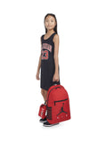 Jordan red school backpack with pencil case - British product