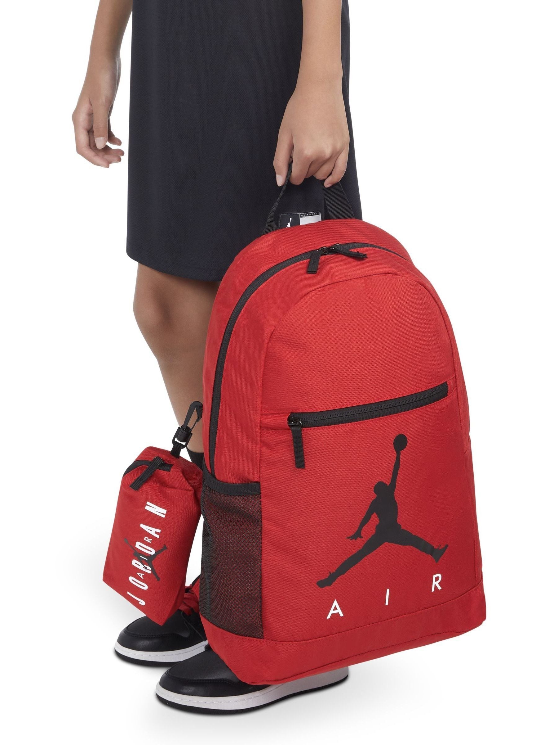 Jordan red school backpack with pencil case - British product