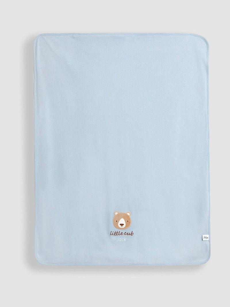 JoJo Maman Bébé Bear Cub personalised jersey shawl - British product