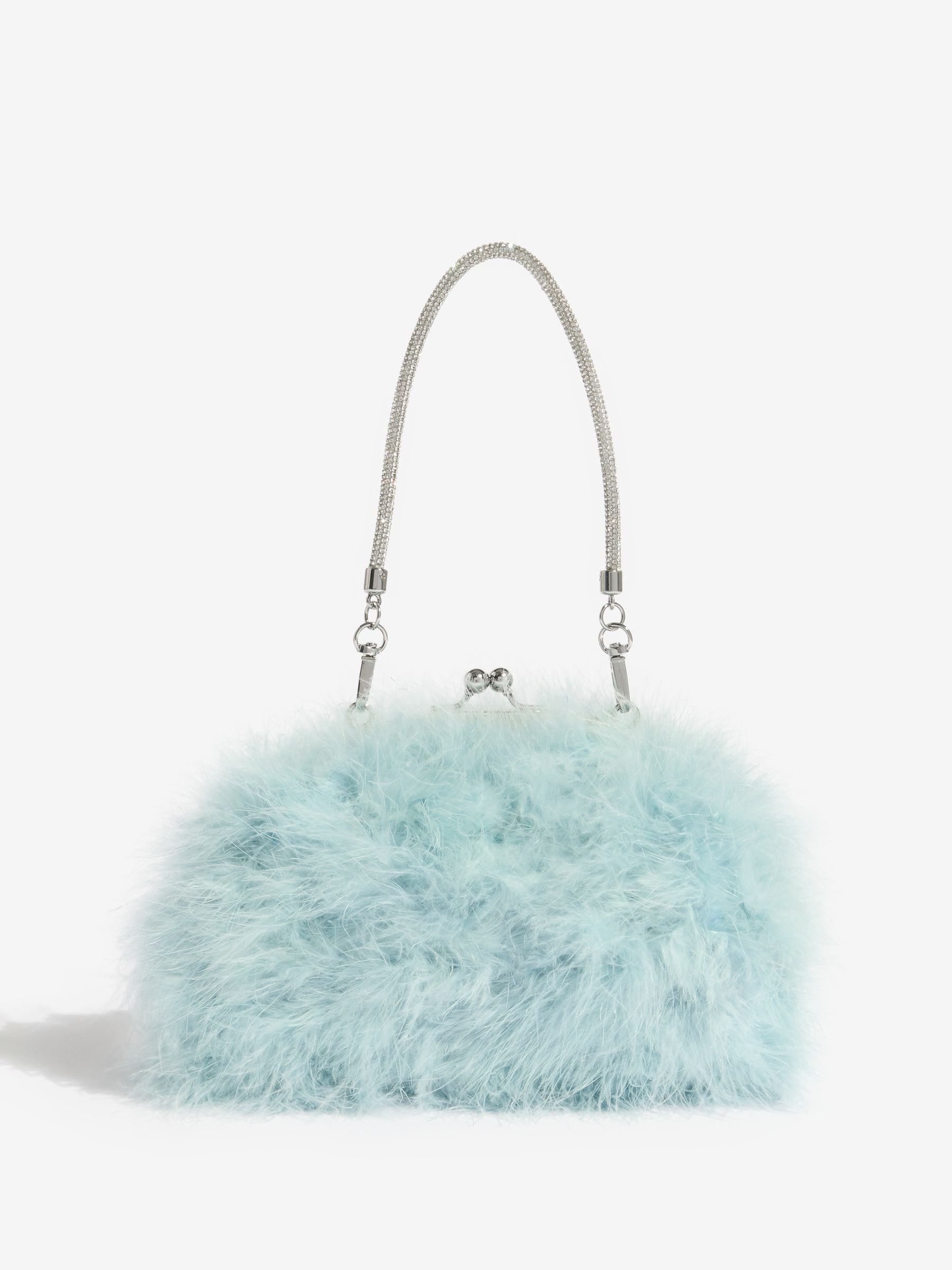 Lipsy blue feather clutch bag - British product