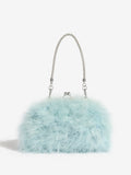 Lipsy blue feather clutch bag - British product
