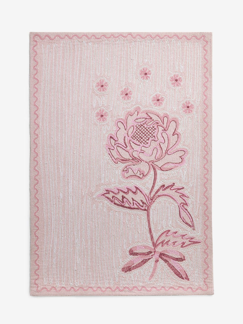 Cath Kidston pink Spitalfields Rose rug - British product