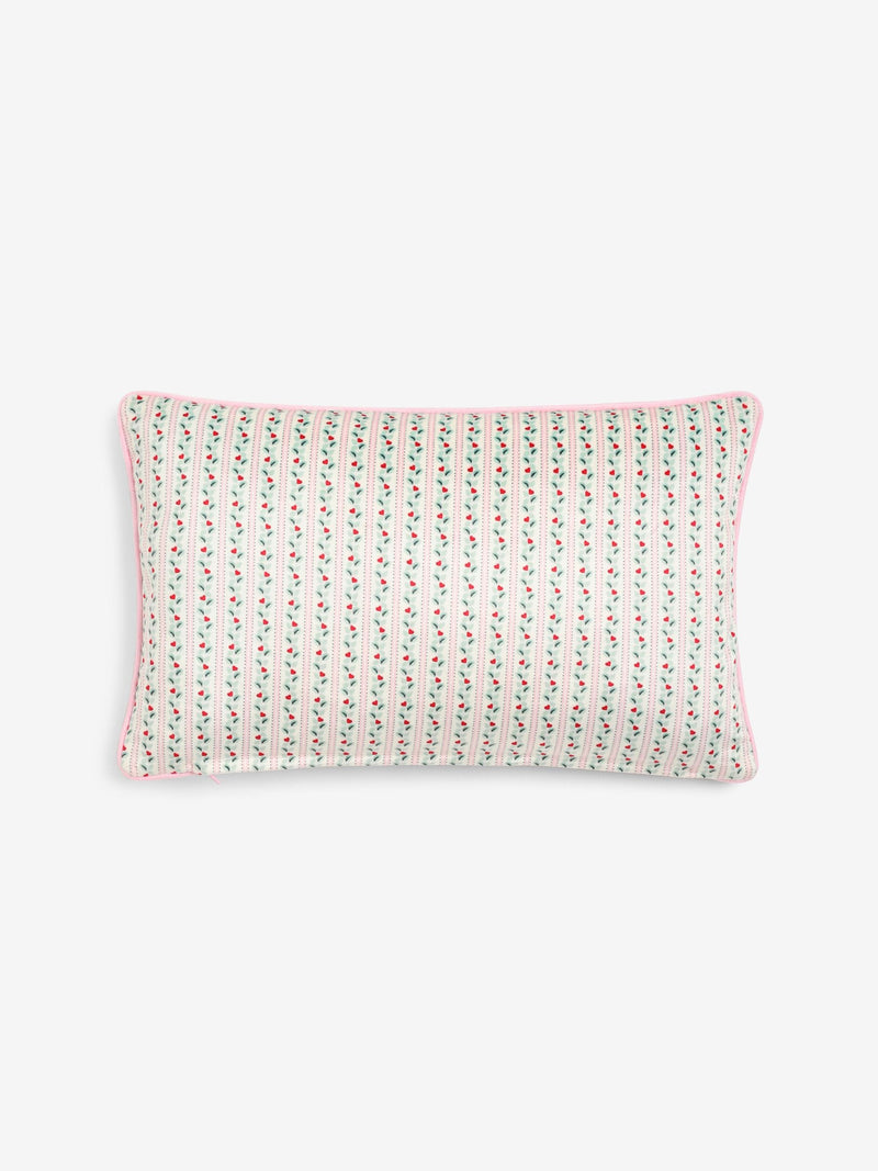 Cath Kidston pink needlepoint cushion with slogan, UK version