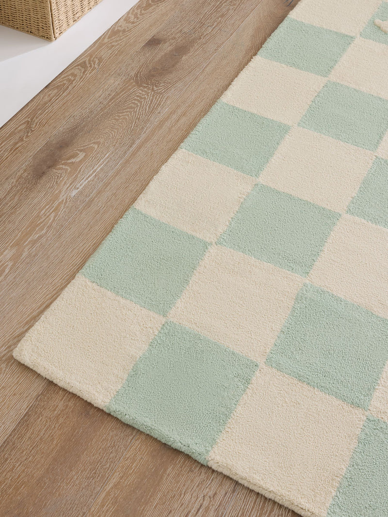 JoJo Maman Bébé dinosaur checkerboard cotton rug - British product