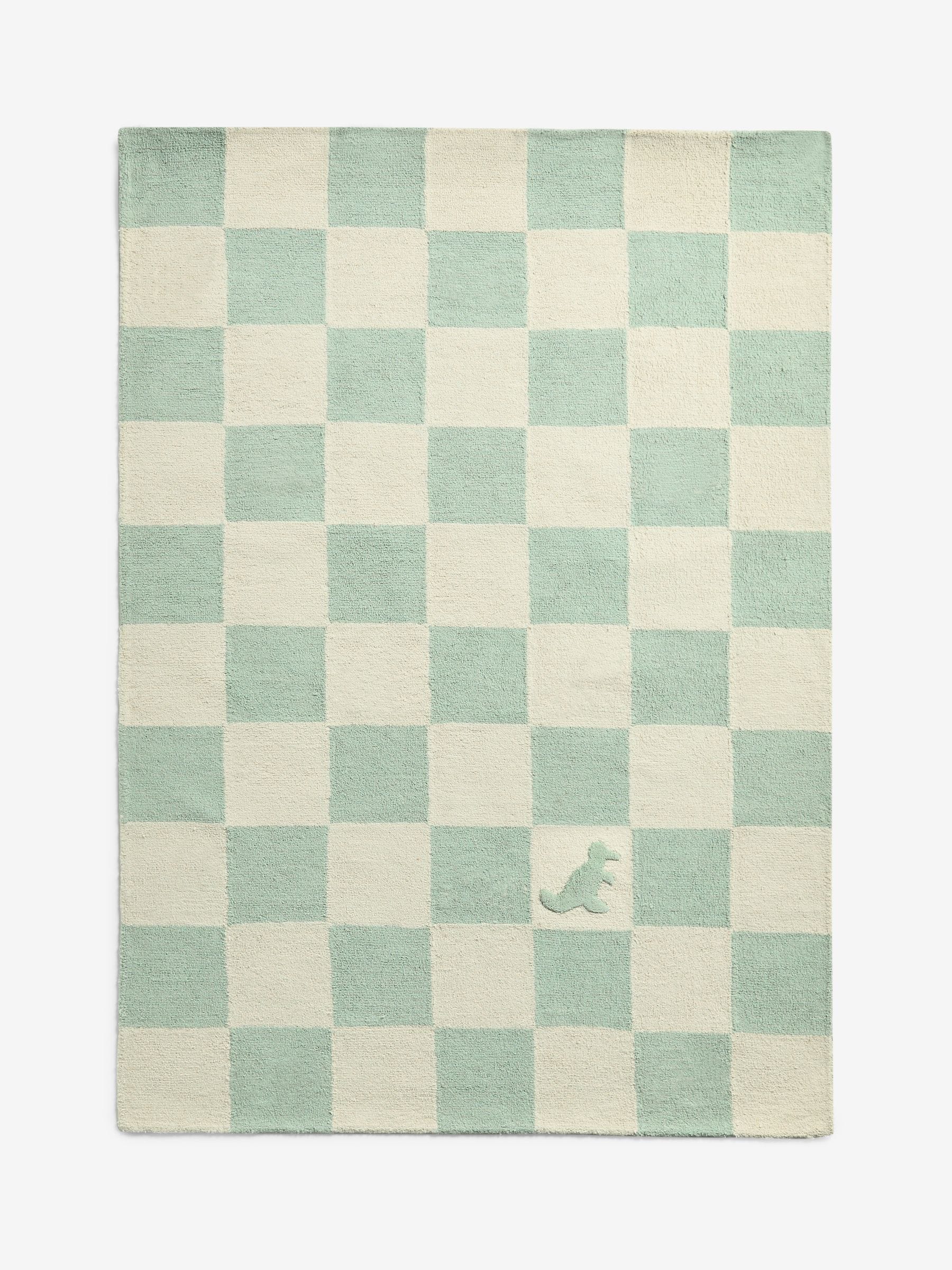 JoJo Maman Bébé dinosaur checkerboard cotton rug - British product